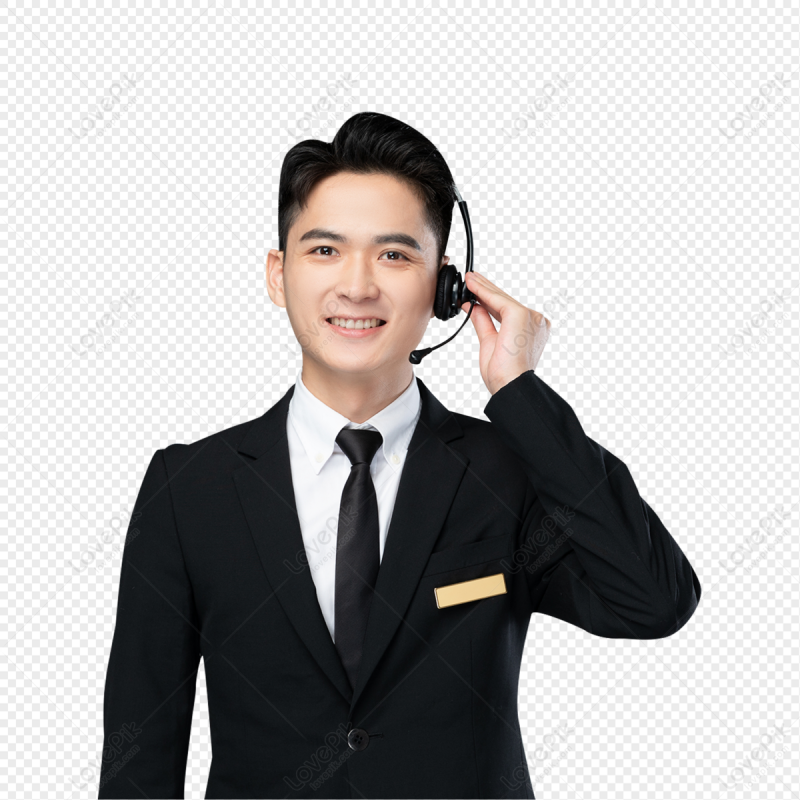 lovepik male customer service staff holding a headset png image 401866592 wh1200