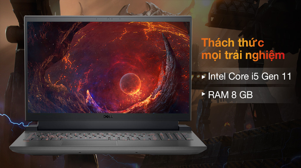 Red laptop dell gaming g15 5511 i5
