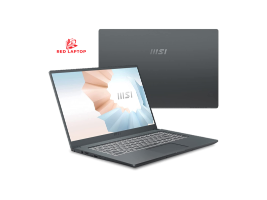 Red laptop msi modern 15