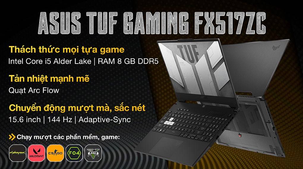 asus tuf gaming fx517zc i5 hn077w
