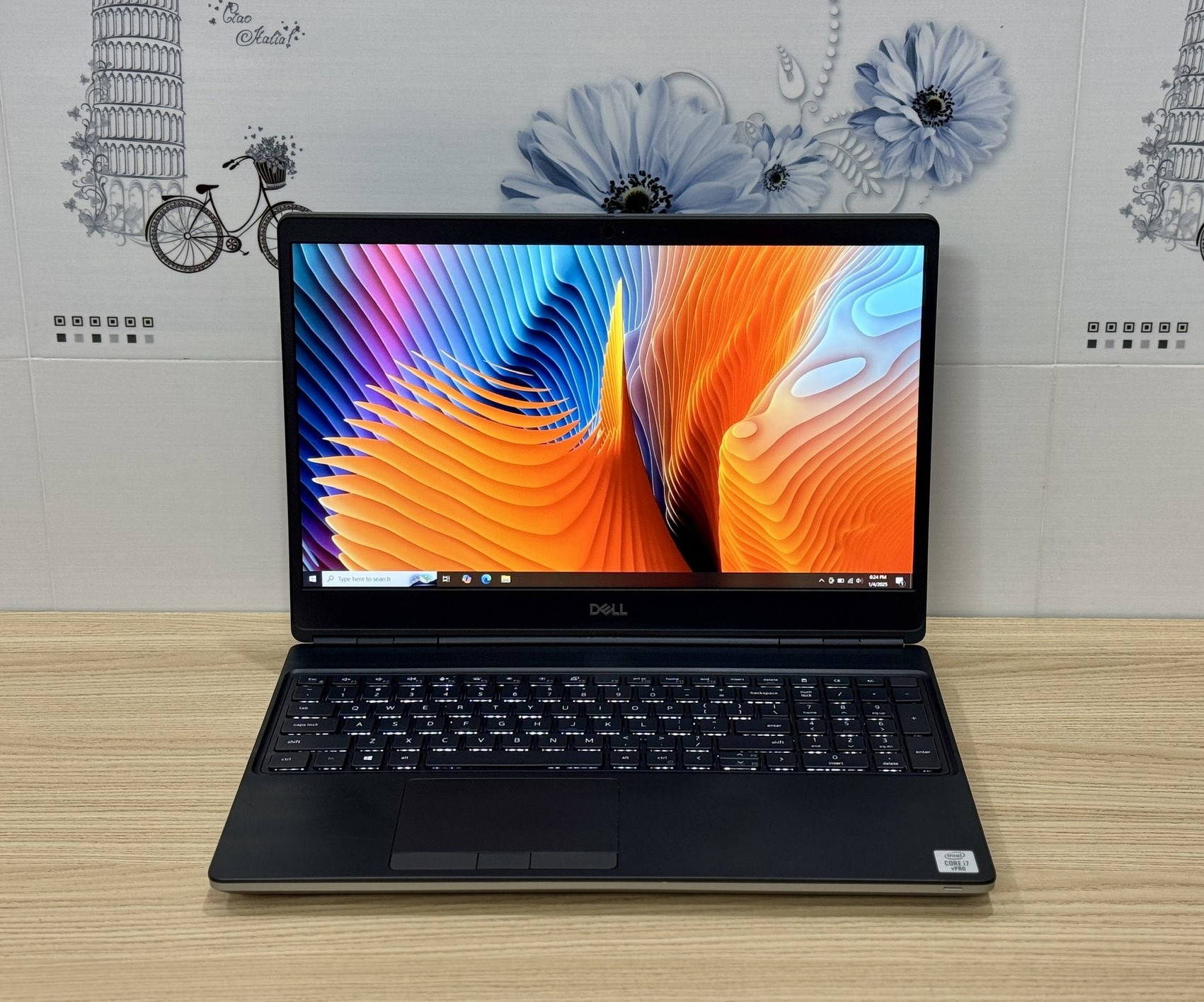 Red laptop Dell Precision 7550 Core i7 10875H T1000 1